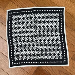 Marc Jacobs Black and White Silk Scarf